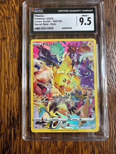 Crown Zenith Pikachu (Secret) 160/159 Holo CGC 9.5