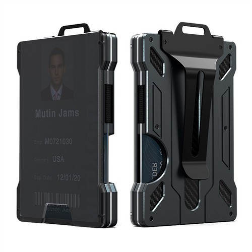 Tactical Wallet Money Clip RFID Blocking ID Card Holder Men Gift Idea No Airtag - Picture 5 of 7