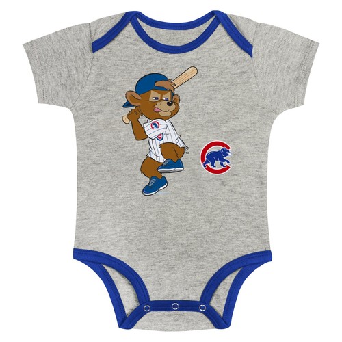 Newborn & Infant Gray/White Chicago Cubs Two-Pack Play Ball Bodysuit Set - Bild 2 von 5