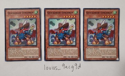 Yu-Gi-Oh! 3x Quickdraw Synchron TU06-EN005 Super Rare Near Mint