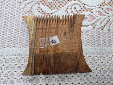 Peine de pelo de madera artesanal vintage - accesorio para el cabello arte popular étnico tribal R1