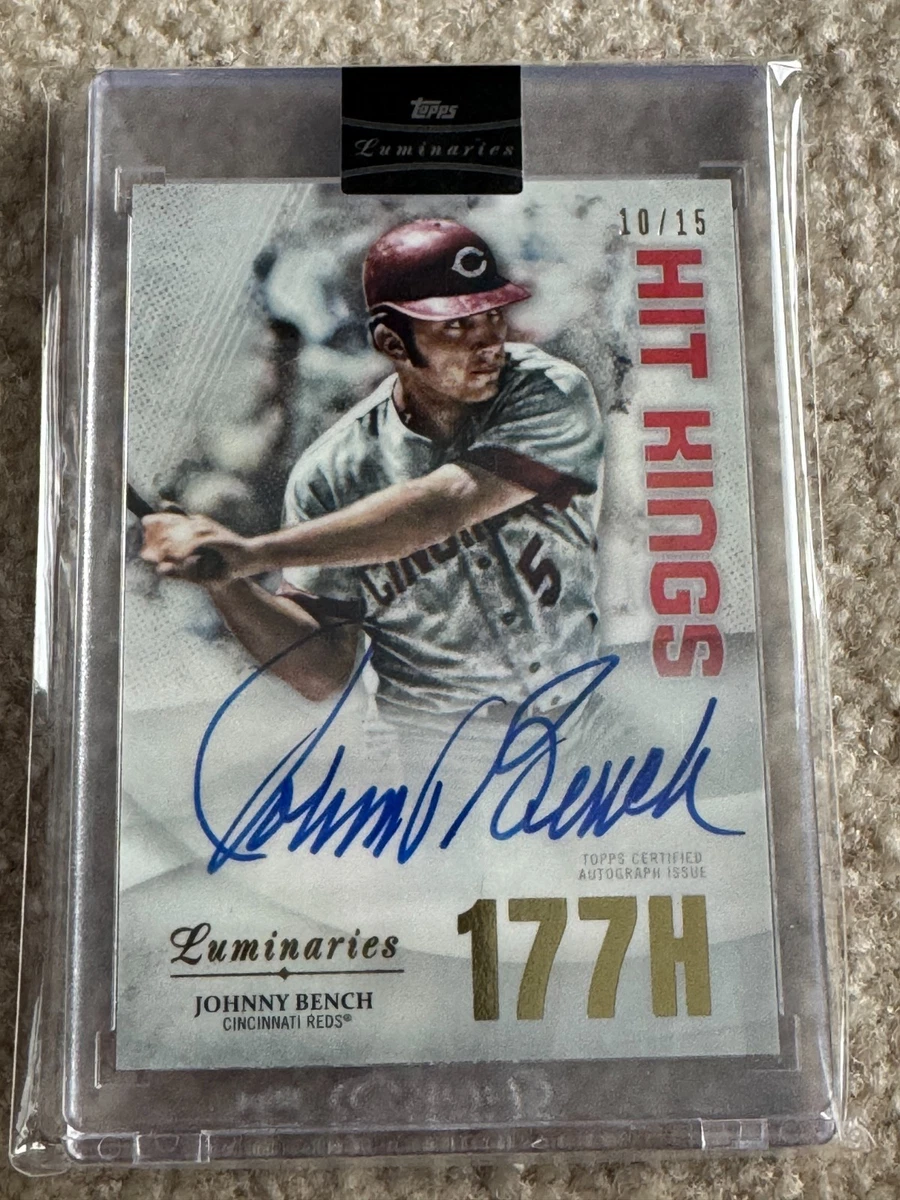 Topps Johnny Bench Cincinnati Reds Baseball Autographed Sports