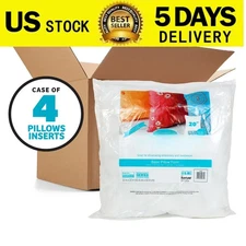  Decorative Pillow Insert, 20" x 20" - Pack of 4