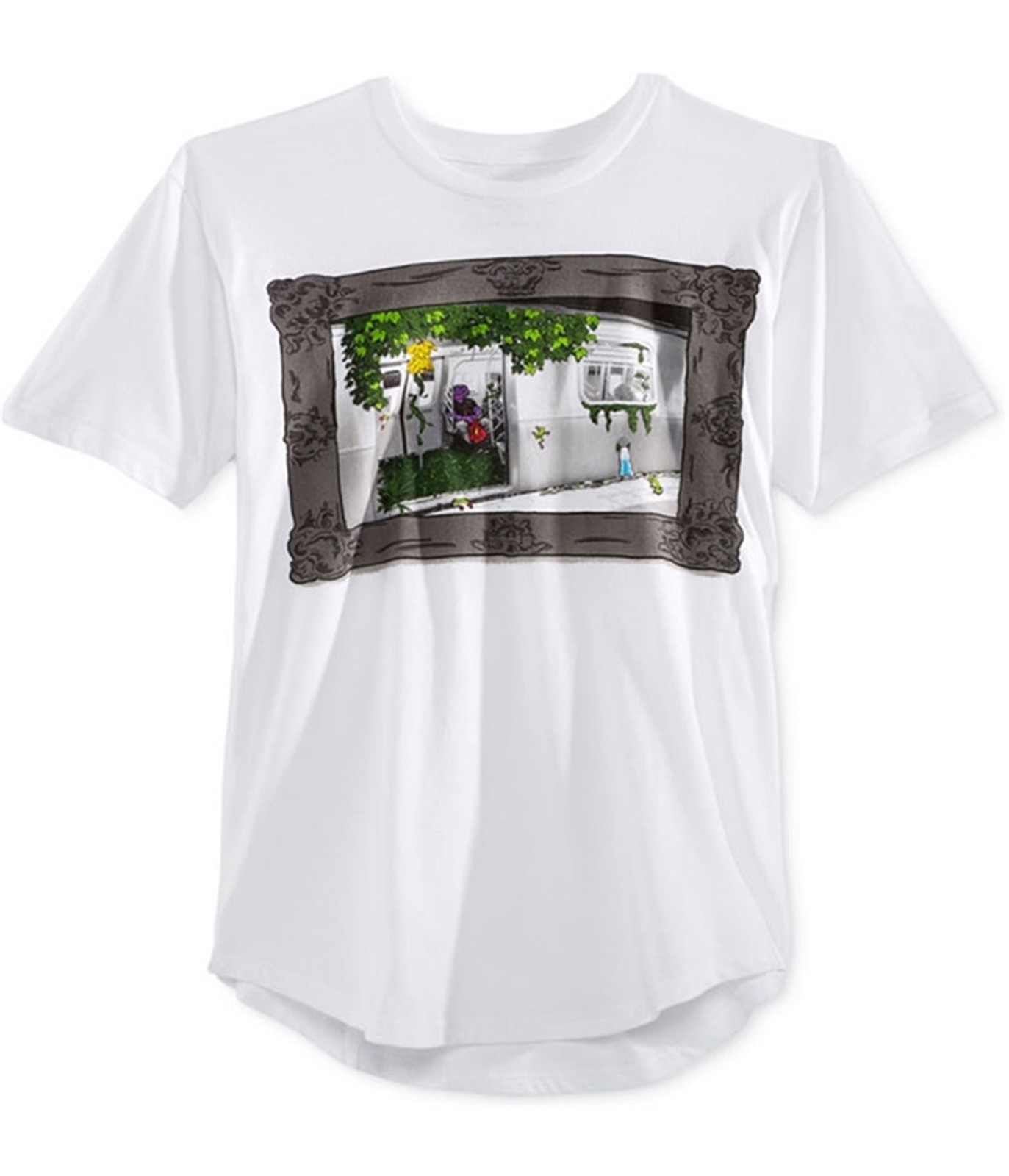 American Rag Mens Jungle Subway Graphic T-Shirt White Medium 4390₽