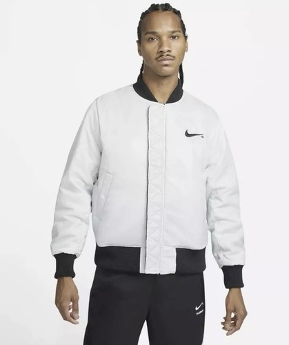 MEN'S NIKE SPORTSWEAR BIG SWOOSH THERMA-FIT REVERSIBLE JACKET DD6055 010 sz M - Picture 2 of 5