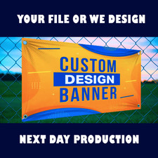 Custom Vinyl Banner - 13oz Heavy Duty - Personalized Banner Indoor and Outdoor