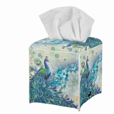 Peacock Tissue Box Cover for Facial Paper