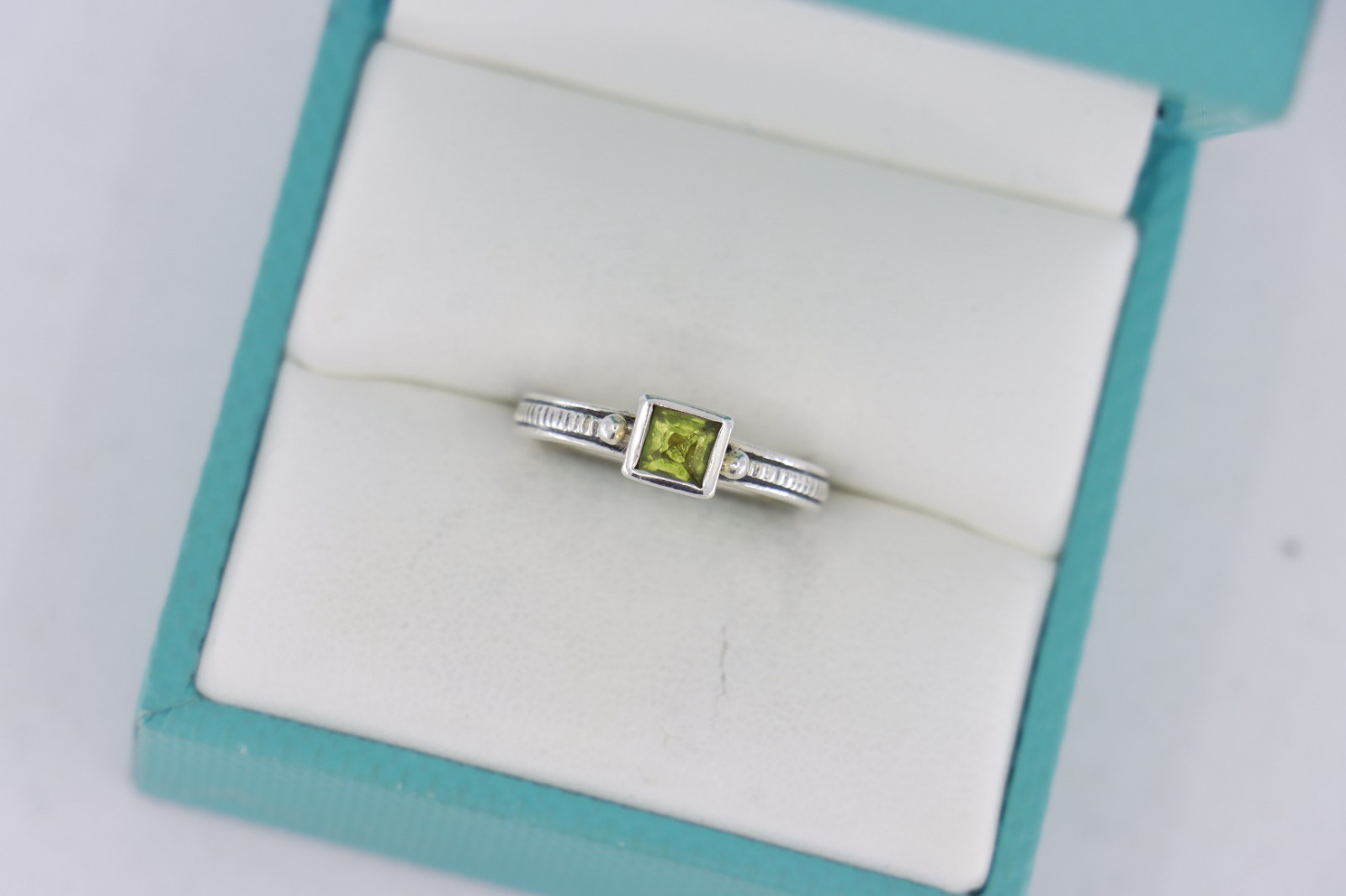 Sterling Silver BARSE Stackable CushionCut Solita… - image 3