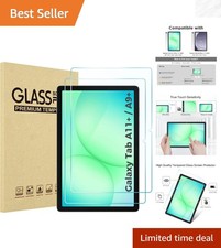 2 Pack HD Tempered Glass Screen Protector for Galaxy Tab A11 Plus 2025  A9 Plus
