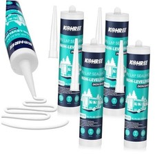 Non-Leveling RV Roof Sealant 4 Pack, Non Sag Lap Sealant for RV Roofs White,