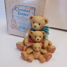 Cherished Teddies Theodore, Samantha, And Tyler "Friends Come In All Sizes" 1991