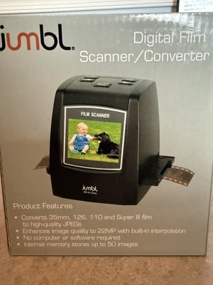 JUMBL Digital Film Scanner/Converter Converts 35mm, 126, 110 & Super 8 To JPG