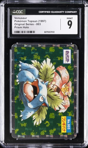 1997 POKEMON TOPSUN ORIGINAL SERIES PRISM HOLO #3 VENUSAUR CGC 9