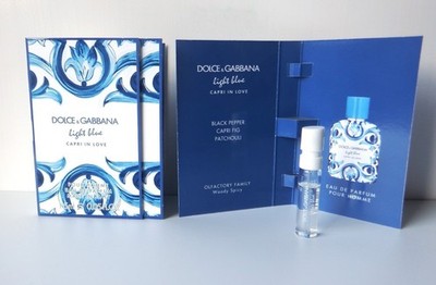Dolce & Gabbana Light Blue Capri in Love pour Homme EdP Parfum Spray 3.Stück