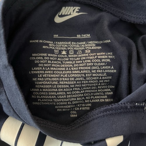 Nike Baby Graphic Langarm Einteiler (marineblau/weiß) (9M) - Bild 6 von 6