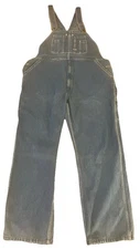 Big Smith Men's Blue Denim Bib Overalls 44/32 Carpenter Utility Workwear