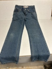 LEVI'S 505 Straight Regular Fit Jeans Boy Size 14 Reg Dark Wash Cotton Denim