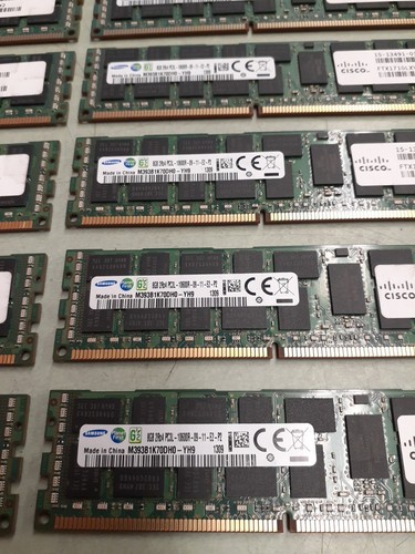 Samsung 80GB (10x8GB) PC3L-10600R REG ECC SERVER RAM M393B1K70DH0-YH9 1309 - Picture 2 of 3