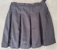 Lands End Girls Uniform Skirt Pleat Size 16 Gray