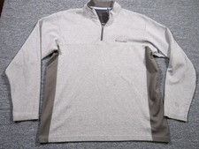 Columbia Quarter Zip Sweatshirt Mens Extra Large Gray Omni-Shield Pullover