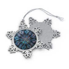Elegant Pewter Snowflake Ornament, Holiday Decor, Winter Decor, Christmas ...