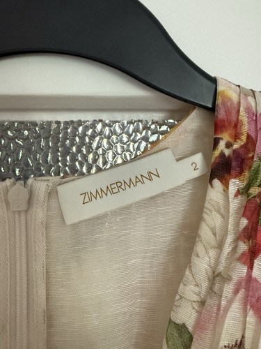 Kleid Zimmermann Wonderland Gr. 2 M 38 Blumen Beige - Bild 3 von 5