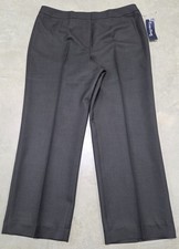 NWT VTG EVAN PICONE Dress Pants Womens Sz 14 Brown Pinstripe Pleated Slacks 1996