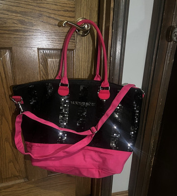 Discontinued and hard-to-find Victoria's Secret sequin weekender travel bag