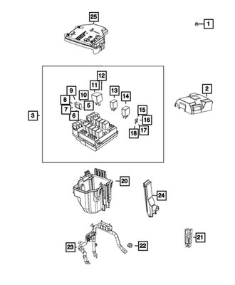 Genuine Mopar Intelligent Power Power Distribution Center 68600932AB