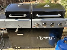 Outback Dual Burner Gas BBQ Cooker Stove Barbecue Outdoor Grill Garden