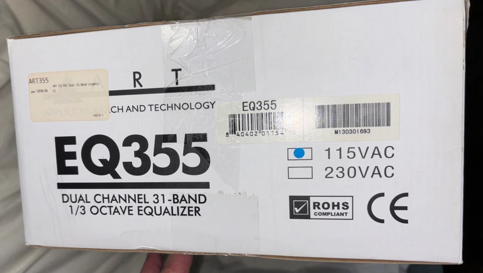 ART EQ355 Dual Channel 31-Band Equalizer NEW IN BOX - Image 2 of 4