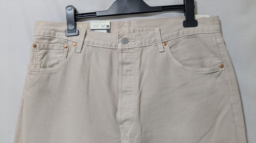 Levis Mens 501 '93 Straight Cut Beige Denim Jeans W36 L32 New BNWT - Picture 2 of 8