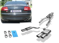 Fox Duplex Komplettanlage ab Kat für Audi S8 4E D3 2x115x85 oval schräg