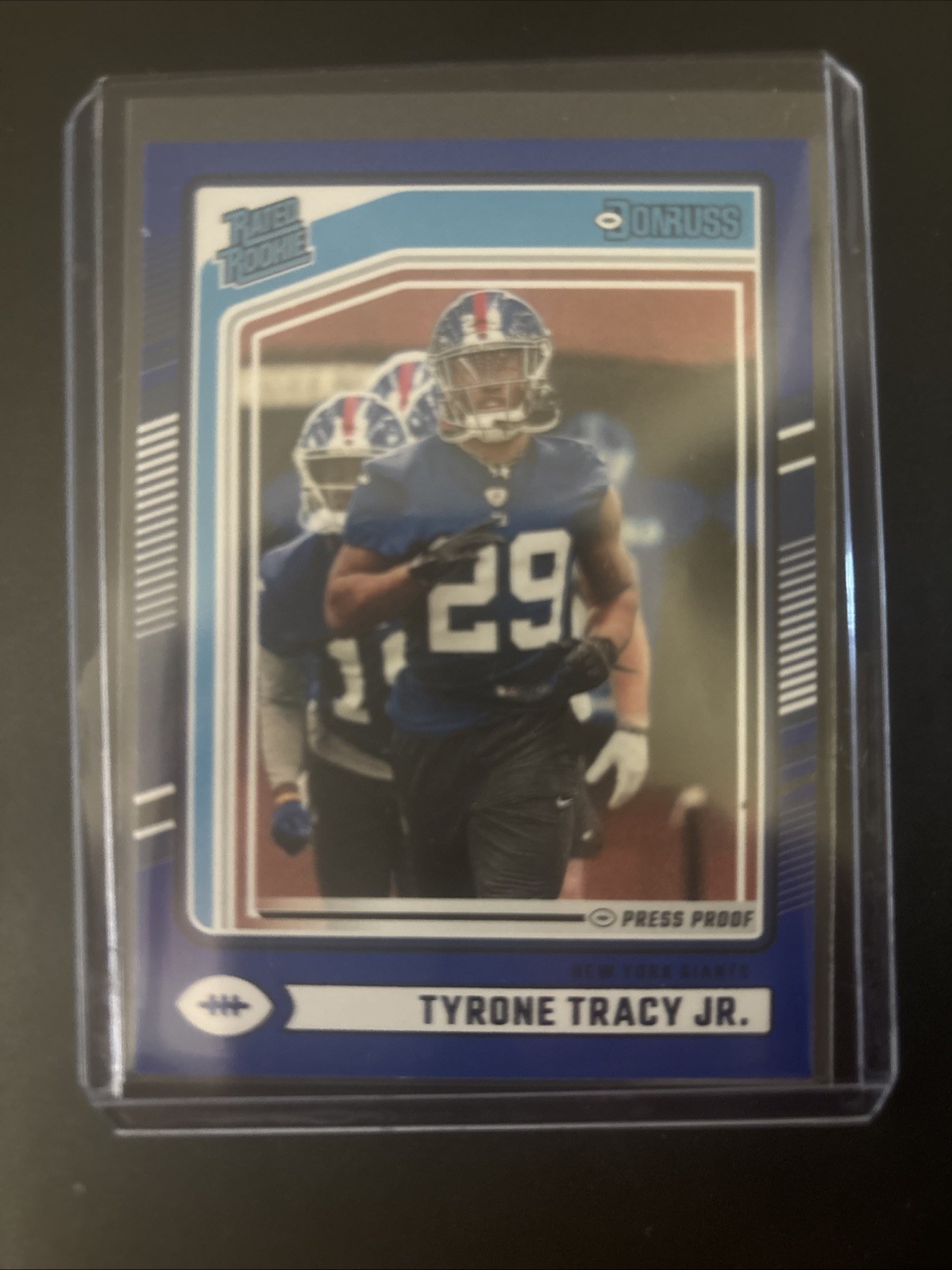 2024 Panini Donruss - Rated Rookie Tyrone Tracy Jr. #364 Blue Press Proof (RC)