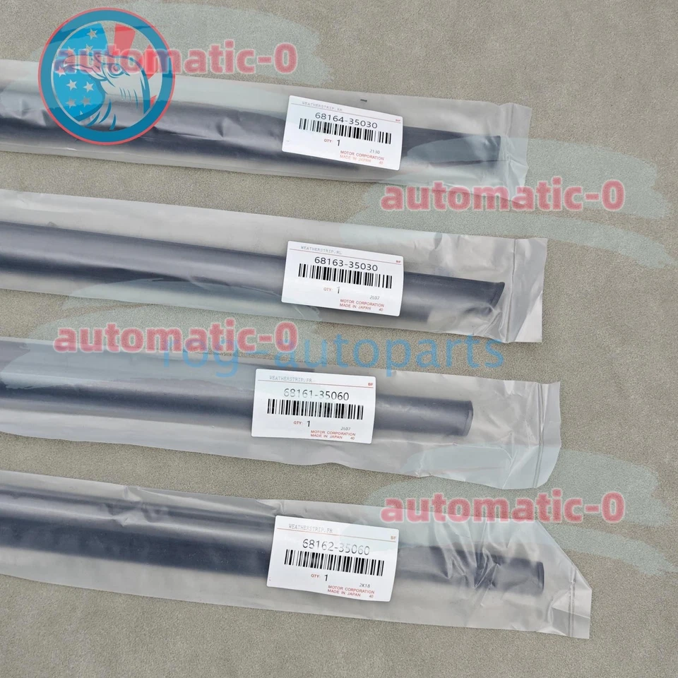 Sellos de moldura para ventana 4 piezas originales para Toyota 4Runner 2003-2009 Foto 2 de 4