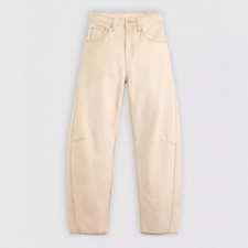 Levi  s Cinch Barrel Jeans Women's 32x31 Baggy High Rise Cloudy Travertine Tan