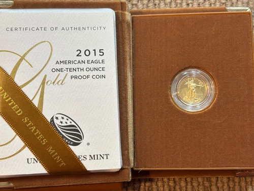 2015 W American Eagle One-Tenth Ounce Proof Gold Coin /Limited Mintage of 26,769