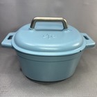 Pampered Chef 6 qt (5.7 L) Enameled Cast Dutch Oven Light Blue / Seafoam Green