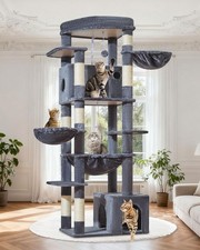  Cat Tree XXL, 183cm Large Cat Tree for Big Cats Sturdy Cat Towers for Indoor Ca