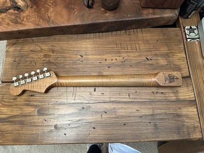 Musikraft Strat Electric Guitar Neck Roasted Flame Maple