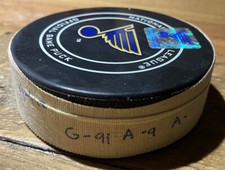 Vladimir Tarasenko St. Louis Blues Game Used 162nd Goal Actual Puck BLUES HOLO