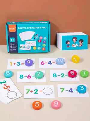 Mathe Lernspielzeug Rechnen Lehrmittel für Kinder von 3-6 Jahren Junge Mädchen