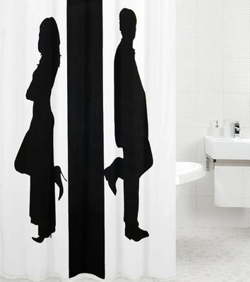 DUSCHVORHANG ANTI SCHIMMEL EFFEKT TEXTIL WANNENVORHANG BADEWANNENVORHANG UNISEX - Bild 1 von 4
