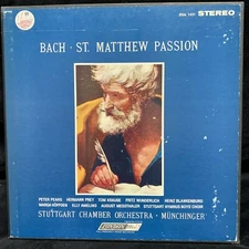 BACH St. Matthew Passion - MUNCHINGER, Pears, Prey - LONDON OSA 1431 DG ST 4LP