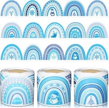 3 Rolls 118 ft Winter Boho Bulletin Board Borders as shown in the pictures