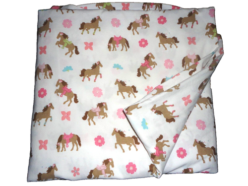 CIRCO PRETTY HORSES BROWN PINK PONIES (2P) FULL FITTED & FLAT SHEET SET - Picture 5 of 8