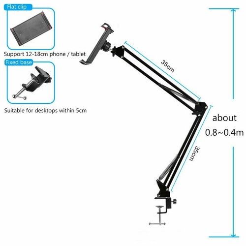 360° Adjustable Flexible Long Arm Tablet Stand Lazy Bed Phone Holder Desk Mount - Picture 3 of 7