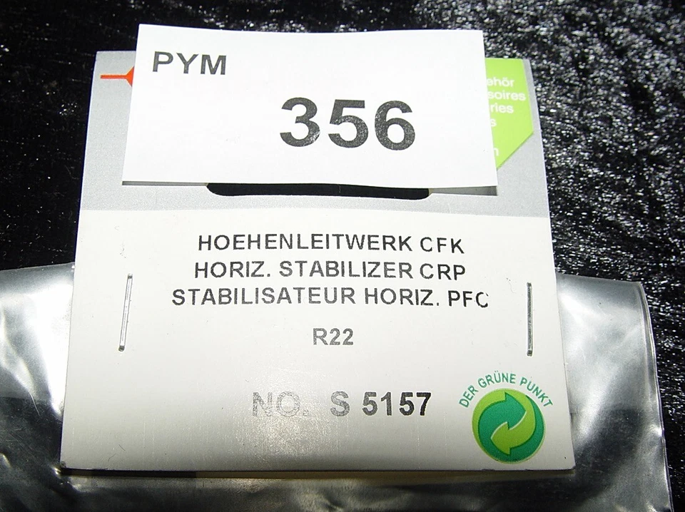 Kohlefaser Höhenleitwerk CFK A22 No. S 5157 Robbe NOS Neu in OVP - Bild 2 von 2