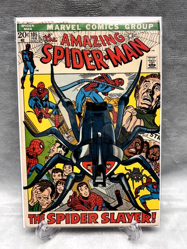 AMAZING SPIDER-MAN #105 SPIDER-SLAYER APPEARANCE 1972 VF