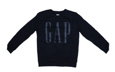 Gap Kids Logo Pullover Sweatshirt Black Comfy Fleece Crewneck Youth XL